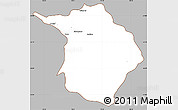 Gray Simple Map of Machali, cropped outside