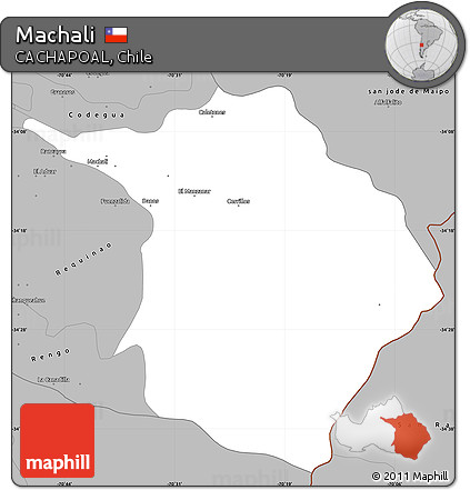 Gray Simple Map of Machali