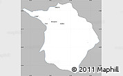 Gray Simple Map of Machali, single color outside