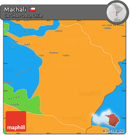 Political Simple Map of Machali