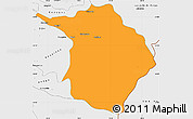 Political Simple Map of Machali, single color outside, borders and labels