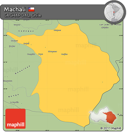 Savanna Style Simple Map of Machali