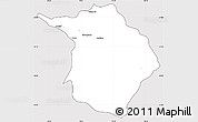 Silver Style Simple Map of Machali, cropped outside