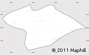 Silver Style Simple Map of Malloa, cropped outside