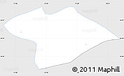 Silver Style Simple Map of Malloa, single color outside