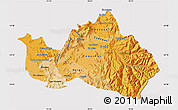 Political Shades Map of CACHAPOAL, cropped outside