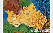 Political Shades Map of CACHAPOAL, darken