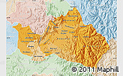 Political Shades Map of CACHAPOAL, lighten