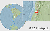 Savanna Style Location Map of Olivar, highlighted parent region, hill shading