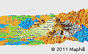 Physical Panoramic Map of CACHAPOAL, political outside