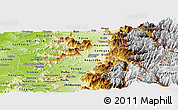 Physical Panoramic Map of CACHAPOAL