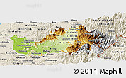 Physical Panoramic Map of CACHAPOAL, shaded relief outside