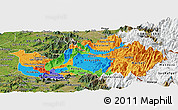 Political Panoramic Map of CACHAPOAL, satellite outside