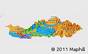 Political Panoramic Map of CACHAPOAL, single color outside