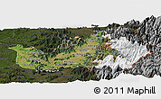 Satellite Panoramic Map of CACHAPOAL, darken