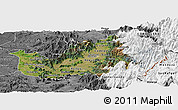 Satellite Panoramic Map of CACHAPOAL, desaturated