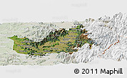 Satellite Panoramic Map of CACHAPOAL, lighten