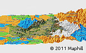 Satellite Panoramic Map of CACHAPOAL, political outside