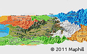 Satellite Panoramic Map of CACHAPOAL, political shades outside