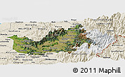 Satellite Panoramic Map of CACHAPOAL, shaded relief outside