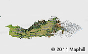 Satellite Panoramic Map of CACHAPOAL, single color outside