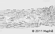 Silver Style Panoramic Map of CACHAPOAL