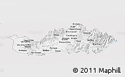 Silver Style Panoramic Map of CACHAPOAL, single color outside