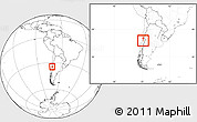 Blank Location Map of Peumo, within the entire country