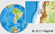 Physical Location Map of Peumo, highlighted country, highlighted parent region