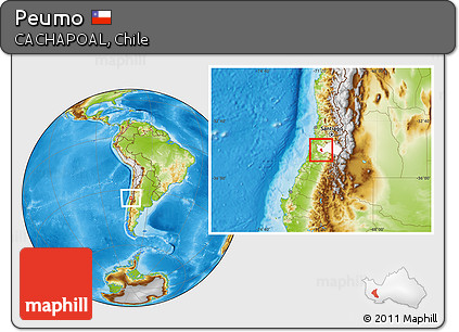 Physical Location Map of Peumo, highlighted parent region