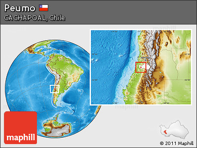 Physical Location Map of Peumo, highlighted parent region