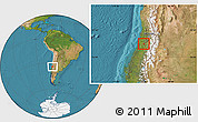Satellite Location Map of Peumo