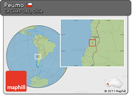 Savanna Style Location Map of Peumo