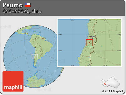 Savanna Style Location Map of Peumo