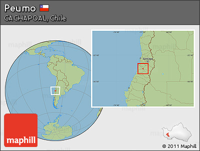 Savanna Style Location Map of Peumo