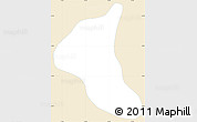 Classic Style Simple Map of Peumo, single color outside