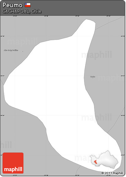 Gray Simple Map of Peumo