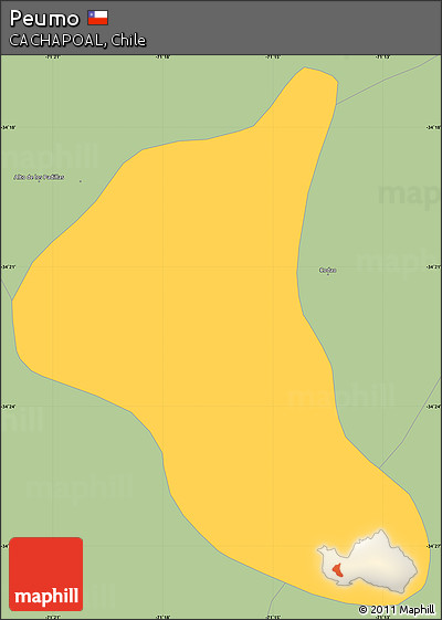 Savanna Style Simple Map of Peumo