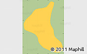 Savanna Style Simple Map of Peumo, single color outside