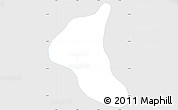 Silver Style Simple Map of Peumo, single color outside