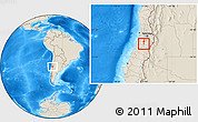 Shaded Relief Location Map of Quinta De Tilcoco