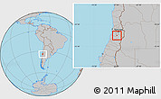 Gray Location Map of Rancagua