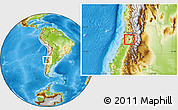 Physical Location Map of Rancagua