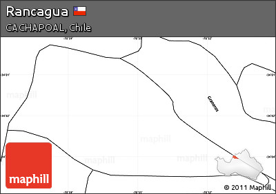 Blank Simple Map of Rancagua