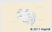 Classic Style 3D Map of Requinao, single color outside