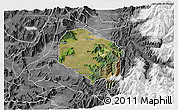 Satellite 3D Map of Requinao, desaturated