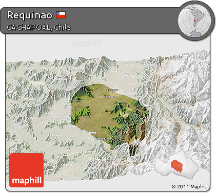 Satellite 3D Map of Requinao, lighten
