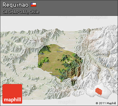 Satellite 3D Map of Requinao, lighten