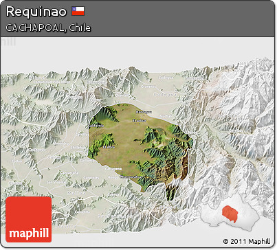 Satellite 3D Map of Requinao, lighten