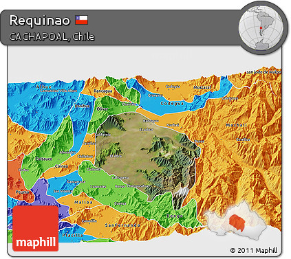 Satellite 3D Map of Requinao, political outside